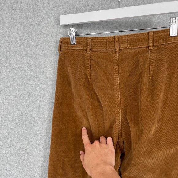 Everlane Corduroy Wide Leg Pant Size 4 Camel Brown Tan Cropped High Rise Casual - Picture 5 of 14